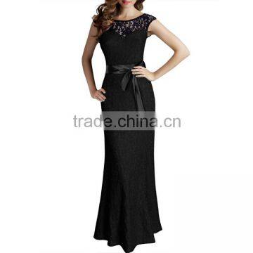 French Fine China En. Big Size Women Dress High Front Low Back Sequins Black High Fashion Bow Evening Dresses photo-6