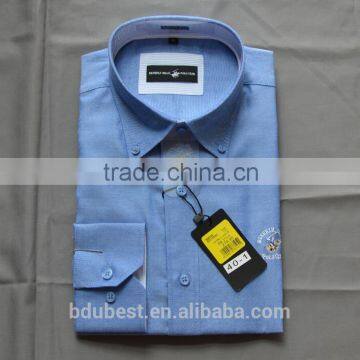 Wholesale Slim Fit Men's Shirts 100% Cotton Machine Wash Business Dress Shirt Men Workwear