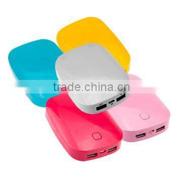 real capacity, colorful mini shell power bank for mobile phone, external battery charger