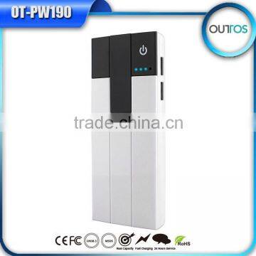 promotional led light 10000mah portable mobile phone charger