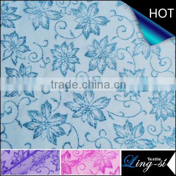 Polyester Tulle Metallic Printed Fabric for Decoration and Dress DSN 345