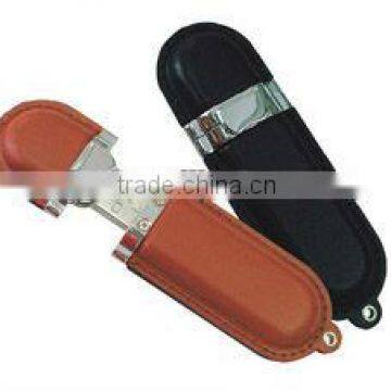 Popular Leather USB Flash Drive with Cheap Price&Full Capacity