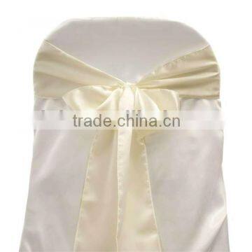 Ivory Satin Chair Sash, Chair Ties, Wraps for Wedding Banquet Hotel