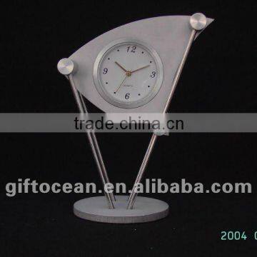 aluminum art metal desk clock,metal crafts table clock