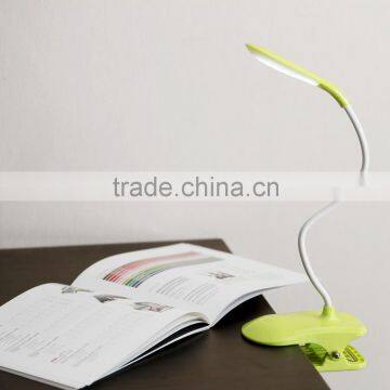 Hot 14 LEDs 1.6W Brightness Adjustable USB Clip-On Rechargeable LED Table Light Fleible Eye-Cared Desk Lamp For Reading Use