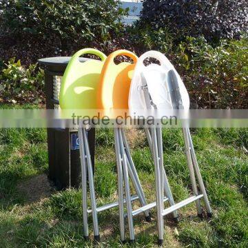 Strong and Durable 45H Metal Leg and Plastic Triangle Folding Stool photo-4