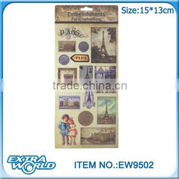 embellishments adhesive souvenir paper