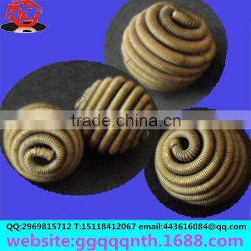 Hardware Accessories Metal Flat Brass Round Watermelon Pumpkin Shape Twist Spring Flowers Bead photo-3