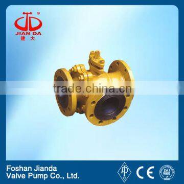 3'' flange end brass 3 way ball valve