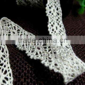 2013 crochet narrow cotton torchon lace 1.5cm/15mm, widely used in home textile - bedding