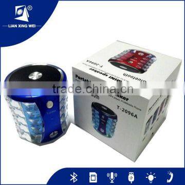 mini speaker bluetooth with fm radio tf card and led flash light