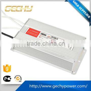 201-300W output power and 180~264VAC/255~373VDC selected by switch input voltage 12v 250w led waterproof switching power supply