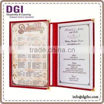 Bar Menu Holder Hong Kong Restaurant Equipment Supplies Provided High Quality A4 Dessert Real Leather Menu Cover photo-5