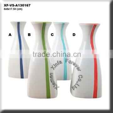 unpainted ceramic bisque Asian sake bottle