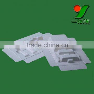 China Manufacturer Biodegradable Sugarcane Bagasse Pulp Molded Tray , Natural Color Smooth Surface Packaging photo-6