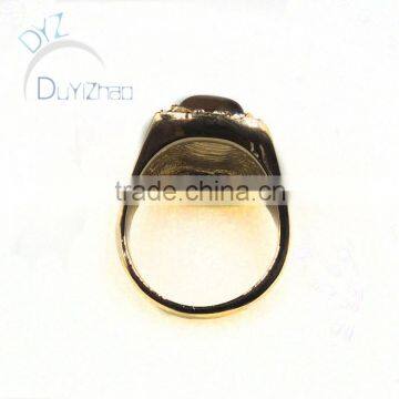 Mens Gold Ring With Tiger Eyes photo-4
