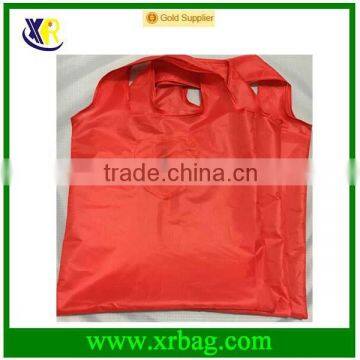 Custom Reusable Grocery Red Heart Shaped Polyester Foldable Shopping Bag photo-3