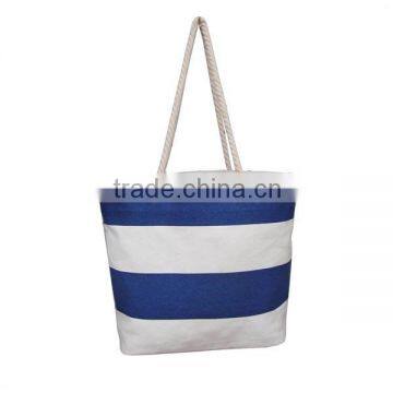 Promotion Fashion sexy women canvas beach tote bag women striped tote bag wholesale canvas shopping bag