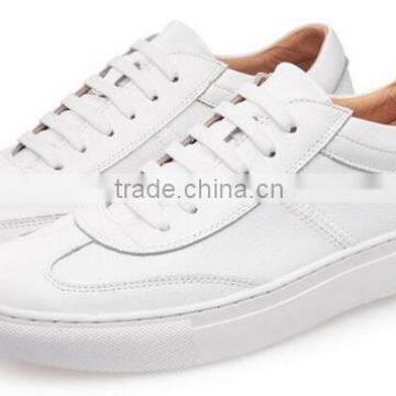 White Genuine Leather Sneakers