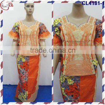 China supplier CL4181 Most popular new designer african women dresses bazin for sale