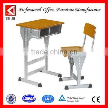 Wood children study table and chair,single desk&chair