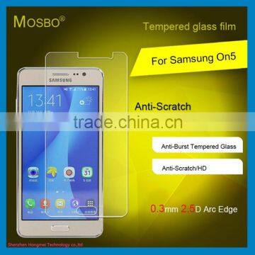 wholesales mobile phone 0.33mm 2.5D 9H tempered glass screen protector for Samsung ON5, for Samsung ON5 tempered glass