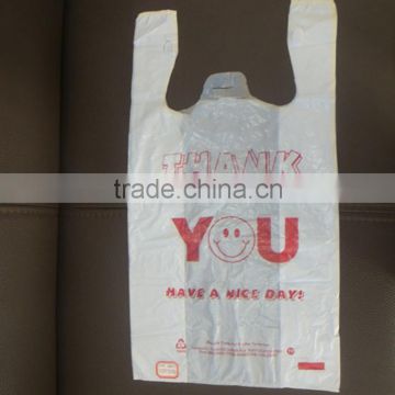 Printed plastic thank you t-shirt bag for Promotion