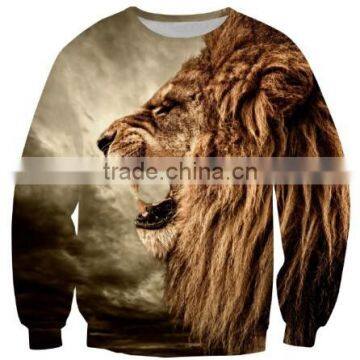 New fashion spring KING OF LIONS sweatshirt 3d print pullover hoody long sleeve crewneck women men