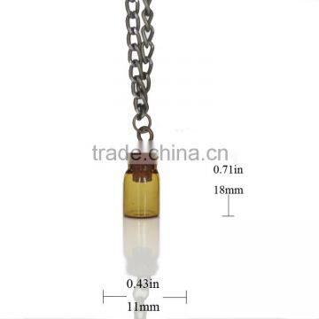 amber color glass bottle hanging crafts for pendant