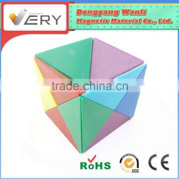 Colour recognition magnetic construction building educational plastic assembly toys for kids