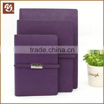 High Quality leather cover ring binder notebook with metal clasp