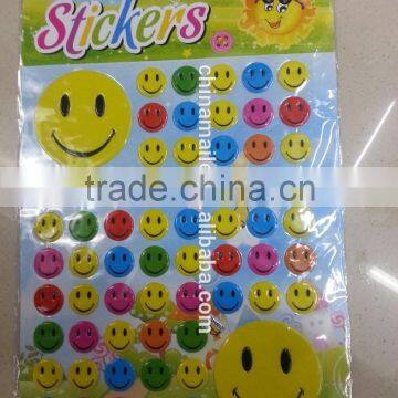 custom PVC sticker,smile paper sticker,removable sticker paper