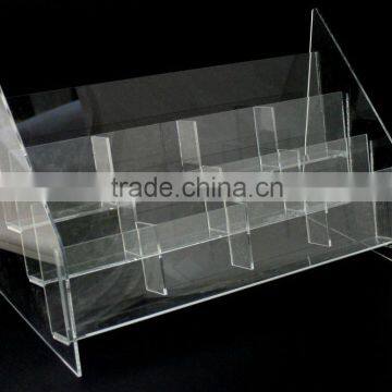 3 Tier 12 Pockets Acrylic Brochure/ Card Leaflet Display Stand ( Holder/Rack/Shelf/Riser/Banner)