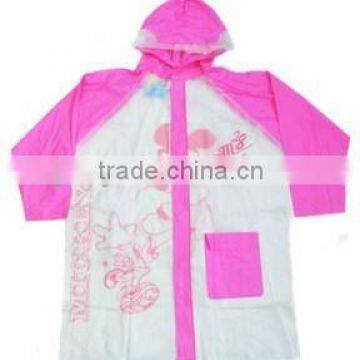 PVC waterproof hooded raincoat jacket