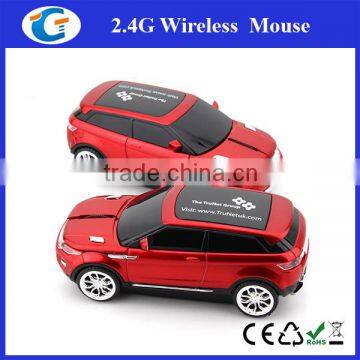 2.4ghz wireless car mouse with custom color and logos