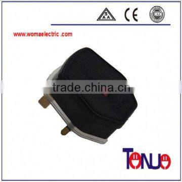 British universal plastic without wire 15A 3 round pin 5amp plug adapter