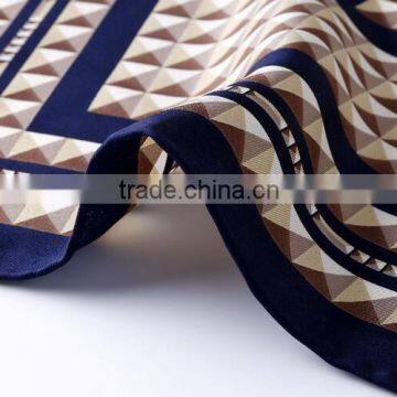 100% Silk Scarf With the Geometry Pattern photo-3