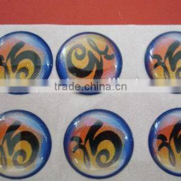Promotional Gifts Use and Decorative custom 3D clear epoxy resin dome sticker