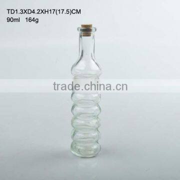 magnetic glass spice jar with metal lid