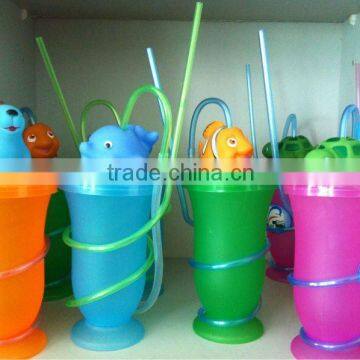 sea animal straw drinking bottle