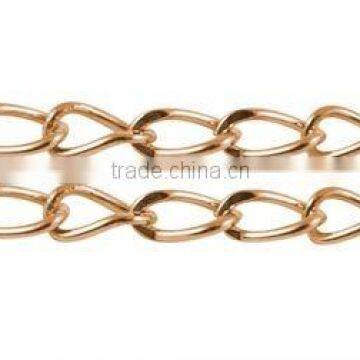 2014 Red Copper Iron Side Twist Chains for Jewelry Making(CH-DK0.7-R-FF)