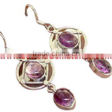 Natural Pink Druzy 925 Sterling Silver Earring, Gemstone Silver Jewelry, Silver Jewelry India