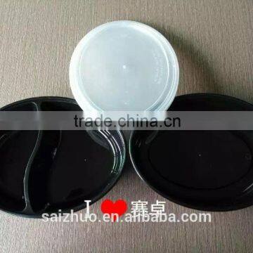 Oval Shape 2-compartment Meal Prep Disposable Plastic Food Container Microwave Safe and Freeze photo-6
