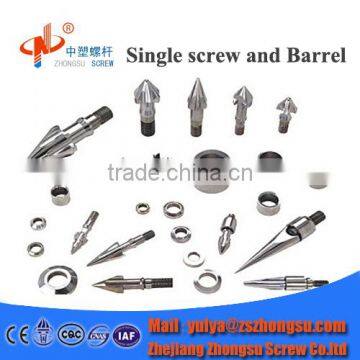 Single screw barrel screw nozzles