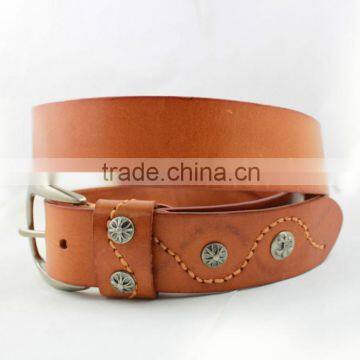 2016 New Designed Classic Men's Geniune Leather Belt Veg Tanned Full Grain