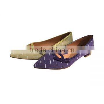 Yellow and Purple Flat Lady Customized OEM Shoe New Design 2016 photo-4
