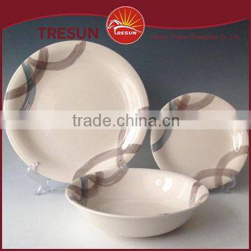 round ceramic handpainted 18pcs dinnerset/dinner ware/tableware made in China