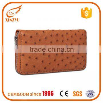 Genuine Ostrich Skin Manufacturers News Orange Ladies Hand Purse