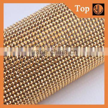 3MM Gold Plastic Flatback Resin Rhinestone Sheet Rhinestone Mesh