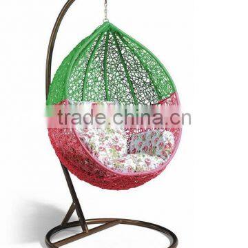 swing rattan egg chair/ hanging hammocks with stand/beach hanging egg swing chair